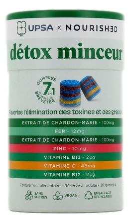 NOURISHED GUMMIES DETOX MINCEUR   30 gommes